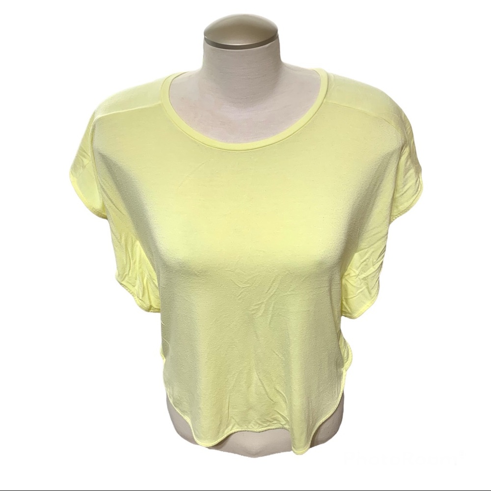 Banana Republic Light Yellow Batwing Sleeves Top XS